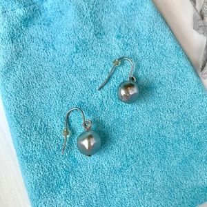 Silver ball earrings